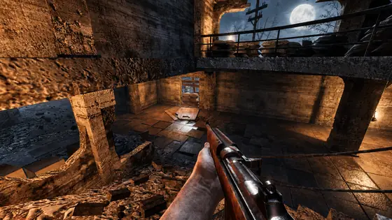 Nacht der Untoten First Room seen from the player, Call of Duty Black Ops Zombies gameplay screenshot