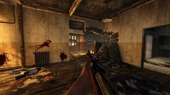 Verrückt First Room vista desde el jugador, captura de gameplay de Call of Duty Black Ops Zombies