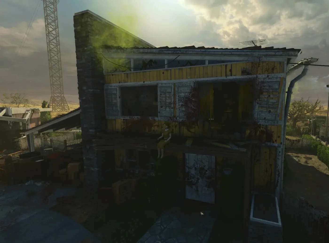 Green Nova 6 gas leaking inside the Yellow House, Alpha Omega, Call of Duty Black Ops 4 Zombies