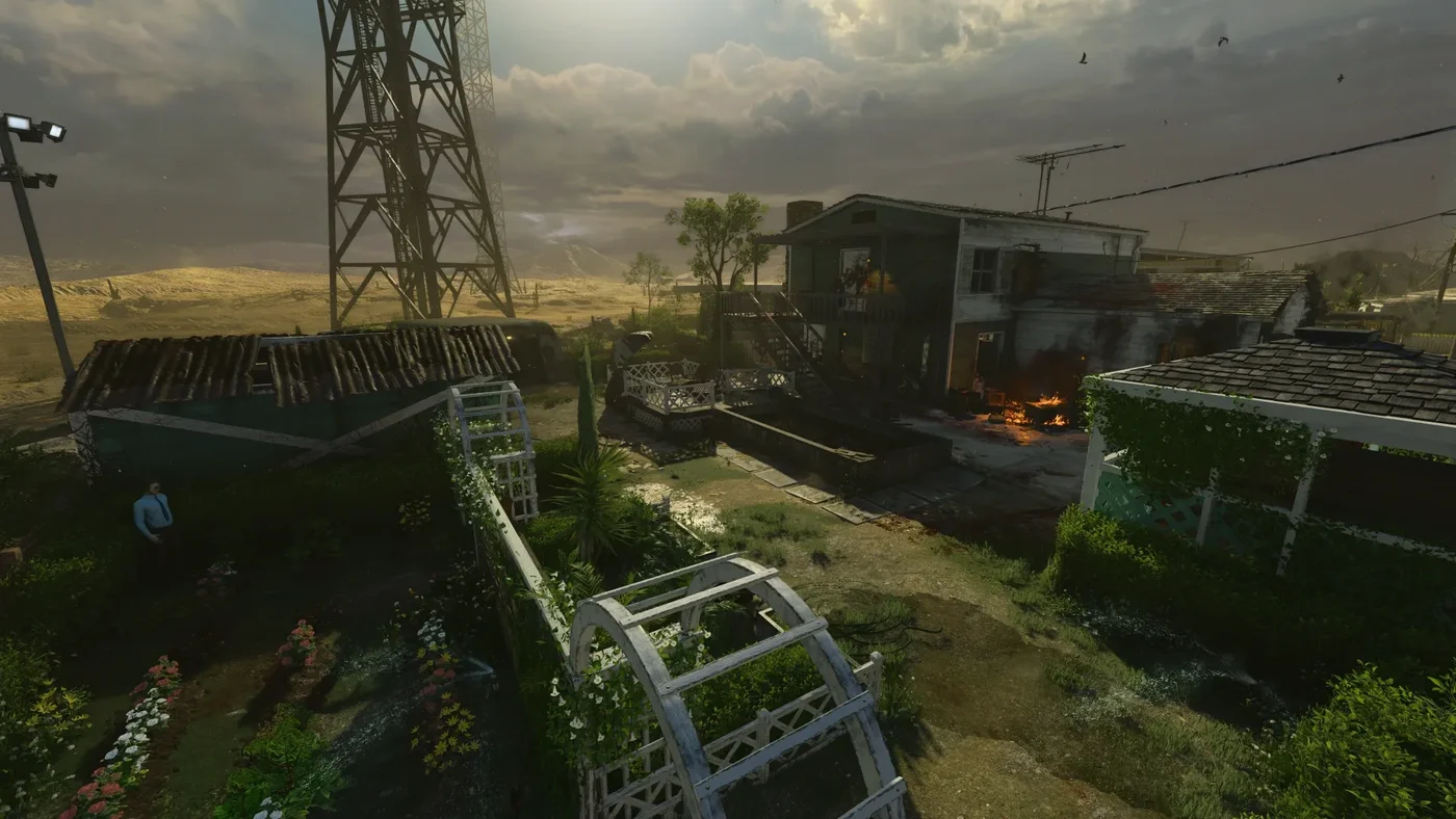 The Green House Backyard, a garden behind the house under a pylon, Alpha Omega, Call of Duty Black Ops 4 Zombies