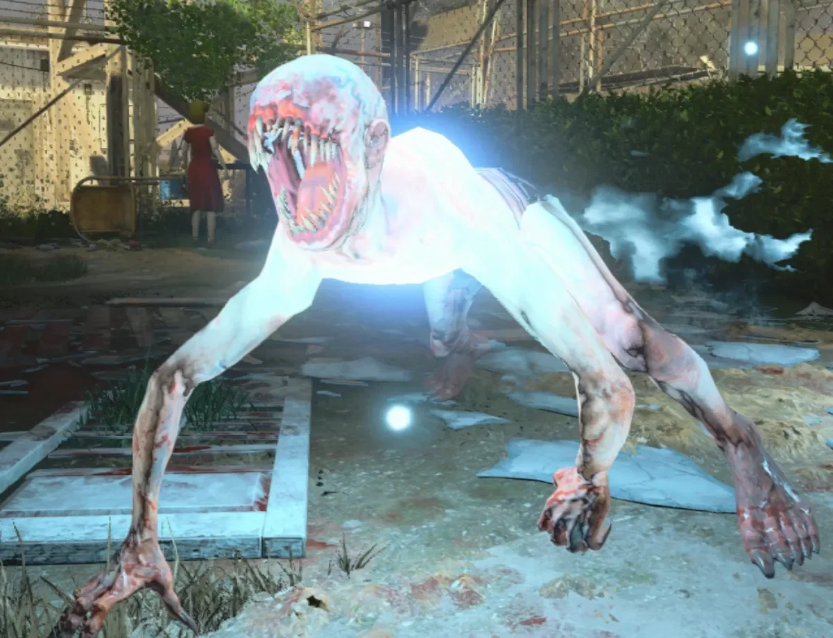 A pale Jolting Jack crawling on all fours, crackling with electricity, Alpha Omega, Call of Duty Black Ops 4 Zombies