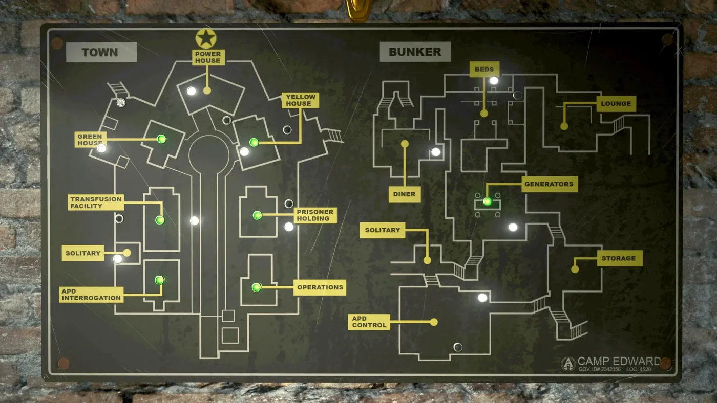 The plan of Camp Edward, town on the left and bunker on the right, Alpha Omega, Call of Duty Black Ops 4 Zombies