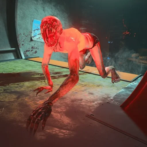 The glowing red Nova 6 Crawler of the main quest, Alpha Omega, Call of Duty Black Ops 4 Zombies