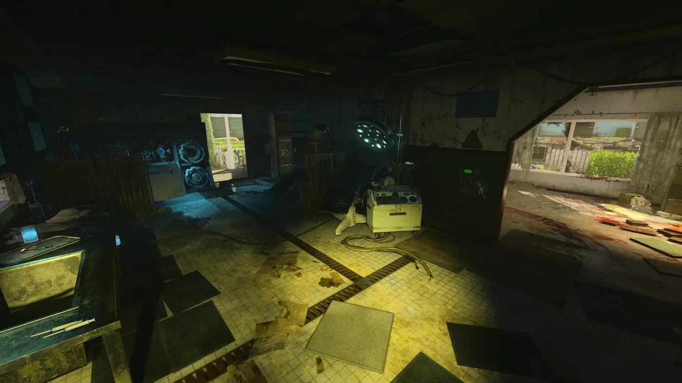 The Transfusion Facility, with its yellow light, Alpha Omega, Call of Duty Black Ops 4 Zombies