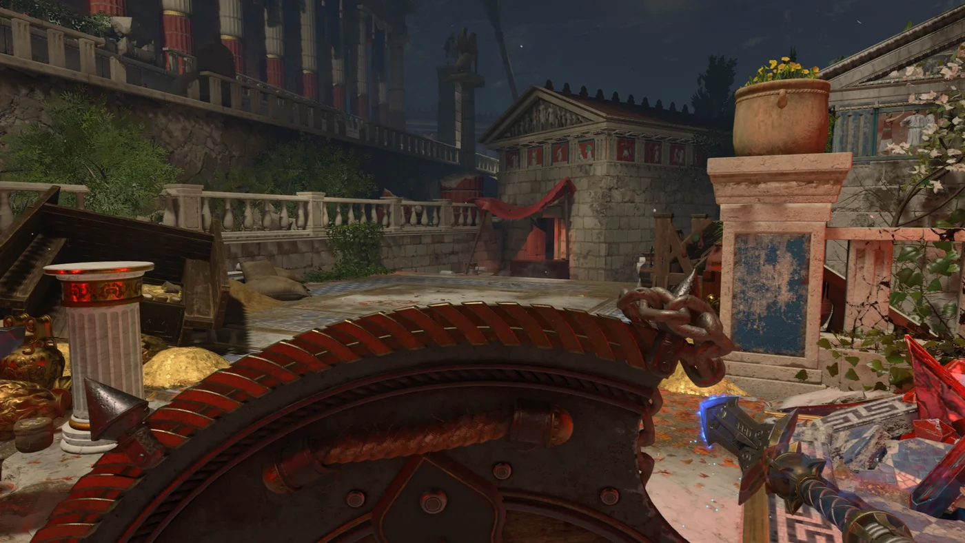 Apollo's Will held in first person, with its spear, Ancient Evil, Call of Duty Black Ops 4 Zombies