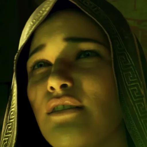 The Oracle under her hood, in the intro cinematic, Ancient Evil, Call of Duty Black Ops 4 Zombies