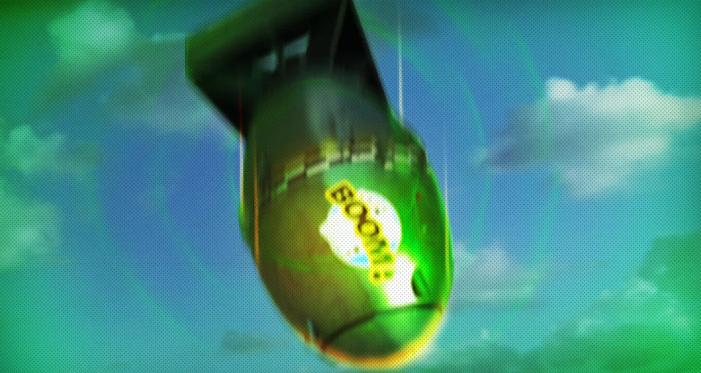 The nuclear bomb marked Boom falling, achievement image, Attack of the Radioactive Thing, Call of Duty Infinite Warfare Zombies