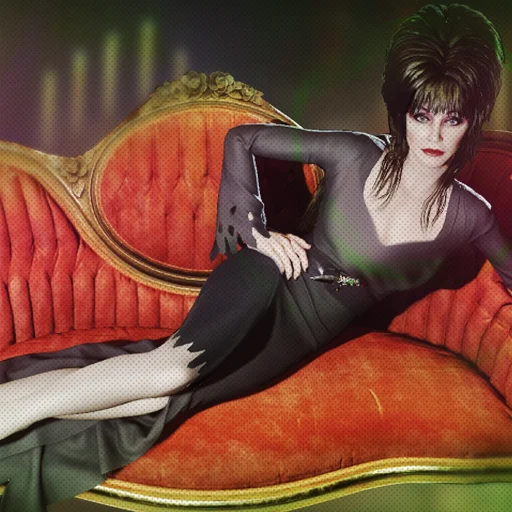 Elvira lying on her red couch, achievement image, Attack of the Radioactive Thing, Call of Duty Infinite Warfare Zombies