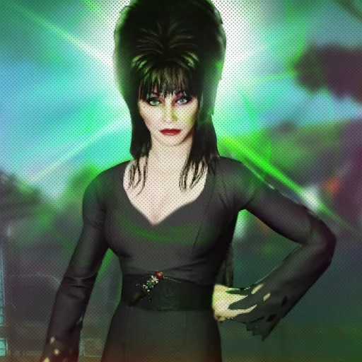 Elvira standing in Sonova Beach, achievement image, Attack of the Radioactive Thing, Call of Duty Infinite Warfare Zombies