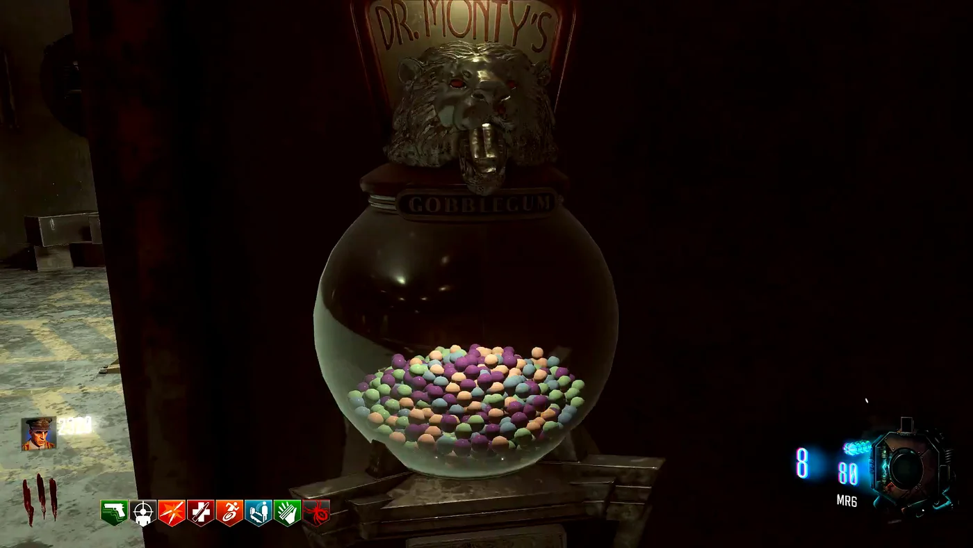 Dr. Monty's GobbleGum machine in the centrifuge room, Ascension, Call of Duty Black Ops III Zombies