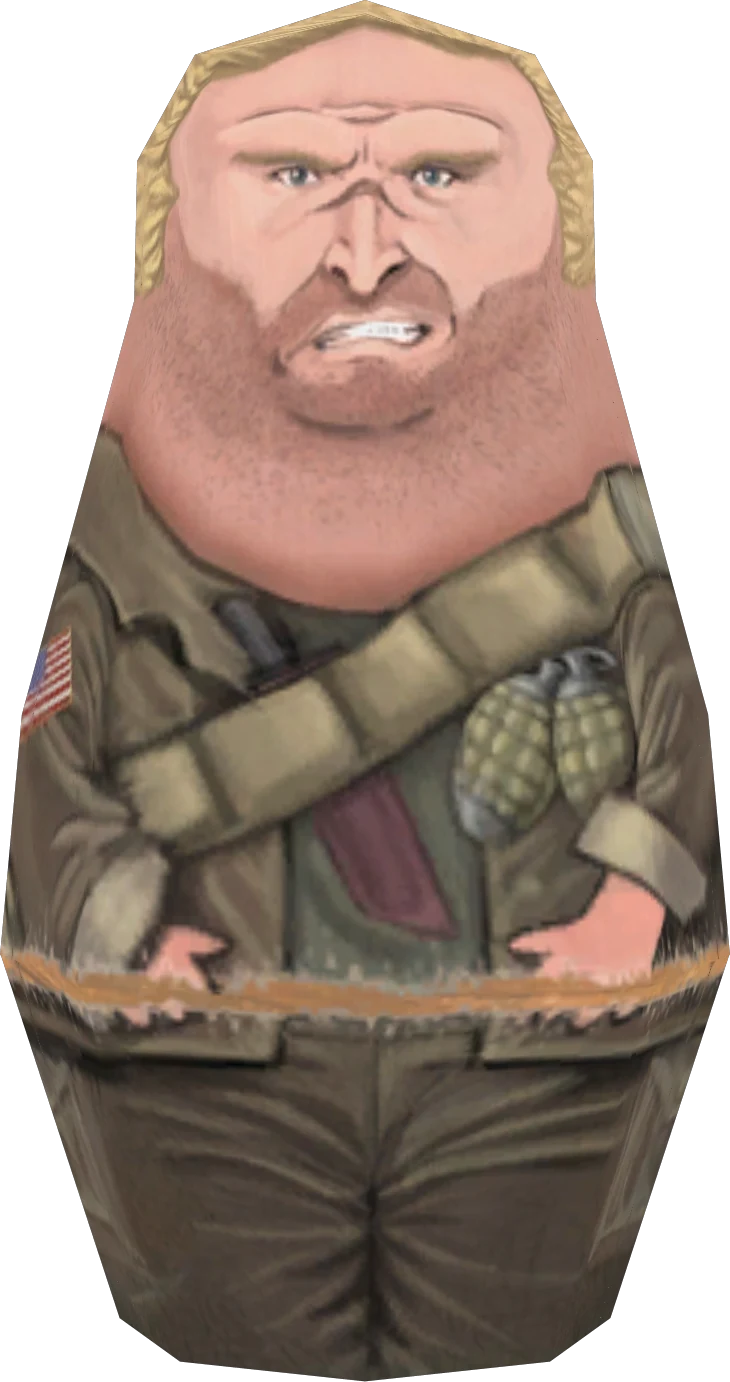 Tank Dempsey's Matryoshka doll, model render, Call of Duty Black Ops Zombies