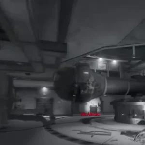 The centrifuge of the starting room in black and white before the power, in Ascension, Call of Duty Black Ops Zombies
