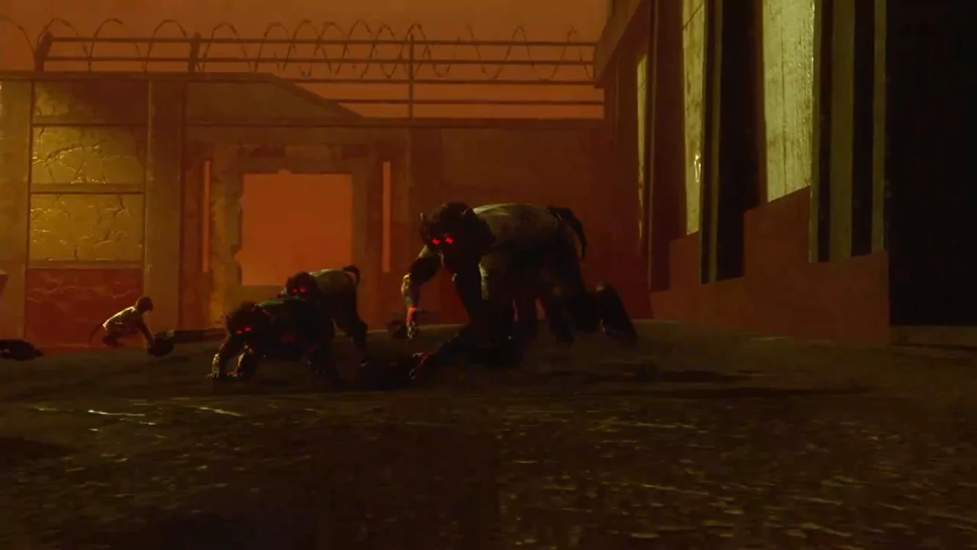 Space Monkeys during an orange-tinted monkey round in Ascension, Call of Duty Black Ops Zombies