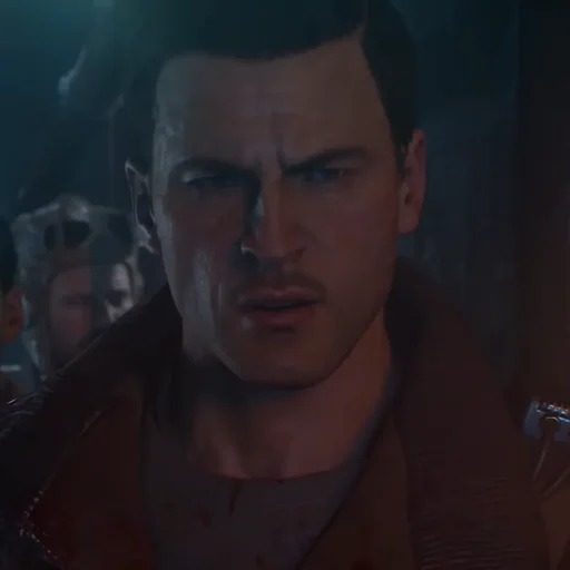 "Tank" Dempsey of the Primis crew in the intro cinematic, Blood of the Dead, Call of Duty Black Ops 4 Zombies