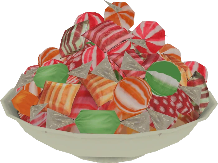 Candy, the bowl of sweets Leroy follows, model render, Call of Duty Black Ops II Zombies