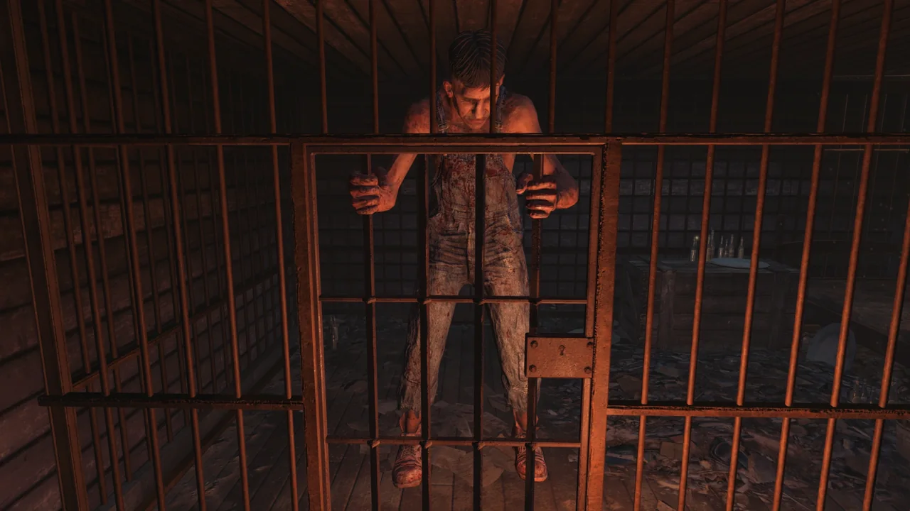 Leroy locked in his cell in the jail in Buried, Call of Duty Black Ops II Zombies