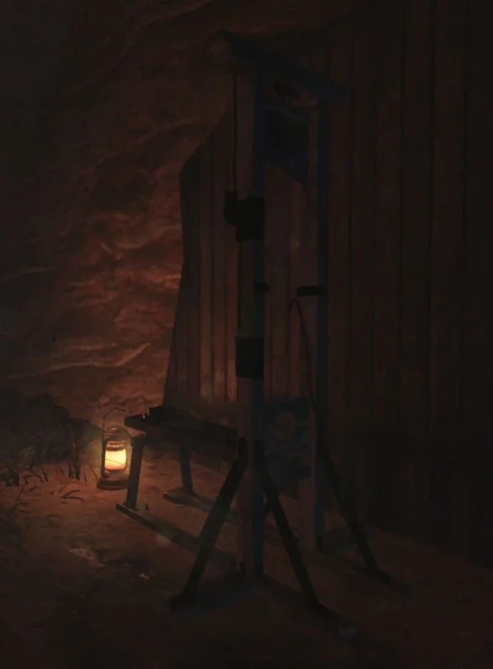The guillotine, Richtofen's side of Mined Games in Buried, Call of Duty Black Ops II Zombies