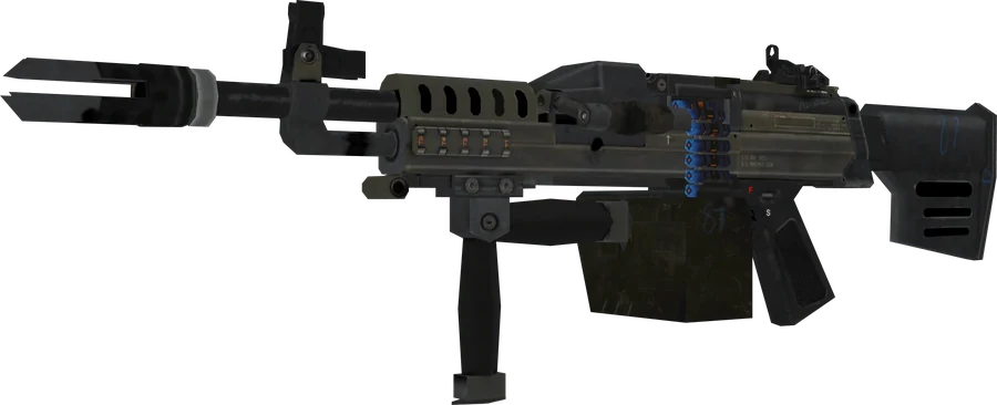 LSAT light machine gun, model render, Call of Duty Black Ops II Zombies