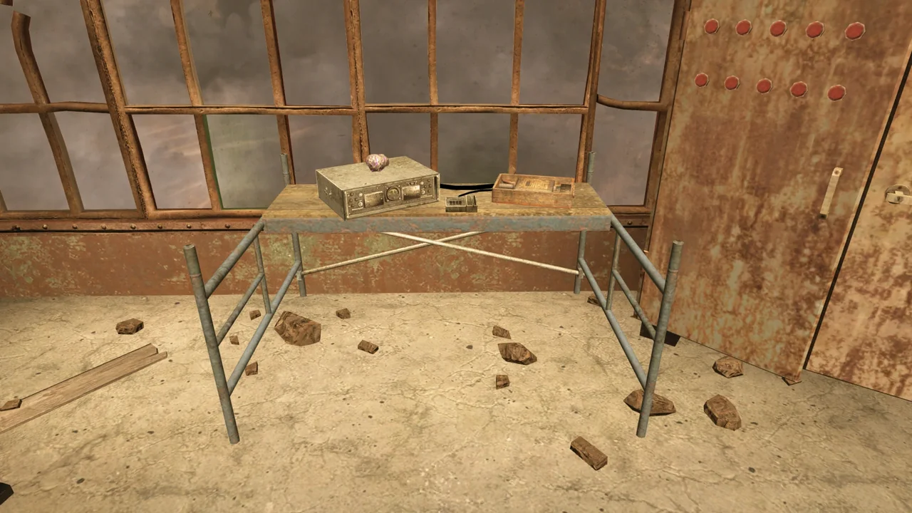 The NAV Table with its radio, electrical box and meteorite in Buried, Call of Duty Black Ops II Zombies