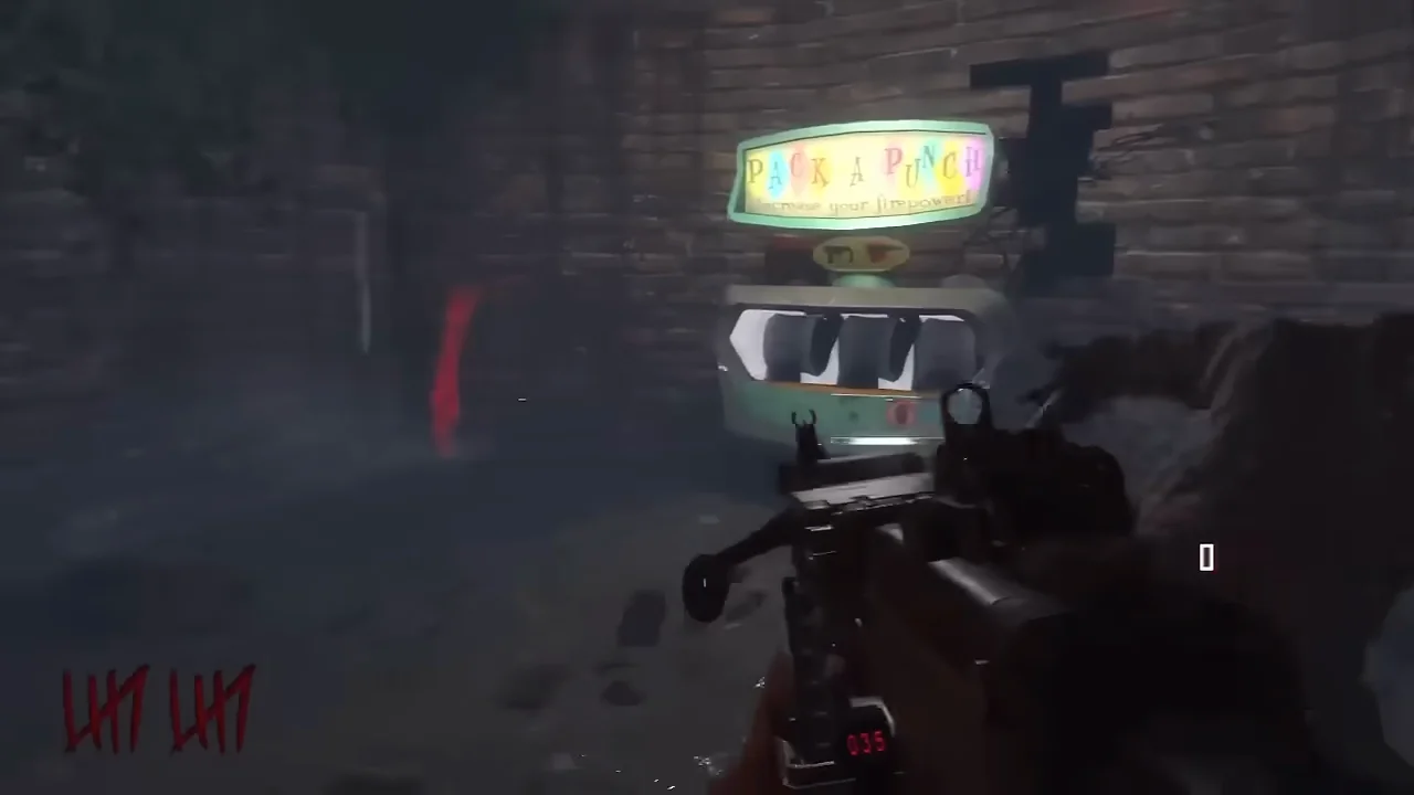 The Pack-a-Punch machine in the gazebo at the end of the maze in Buried, Call of Duty Black Ops II Zombies