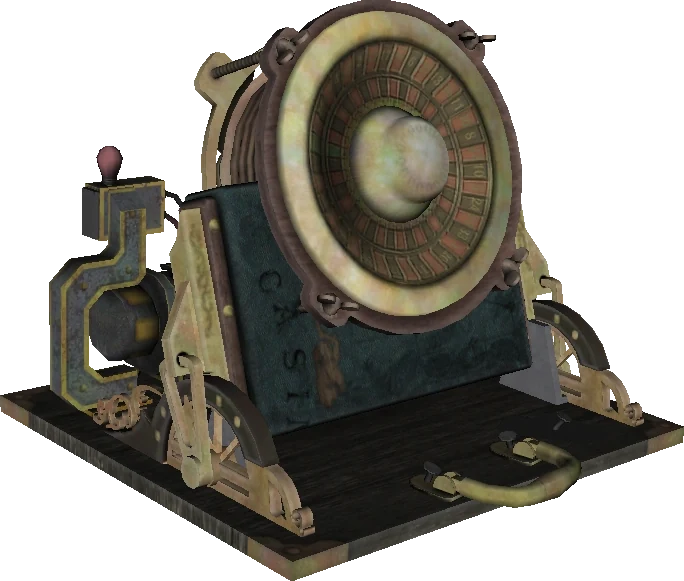 Subsurface Resonator, a speaker on a roulette wheel, model render, Call of Duty Black Ops II Zombies