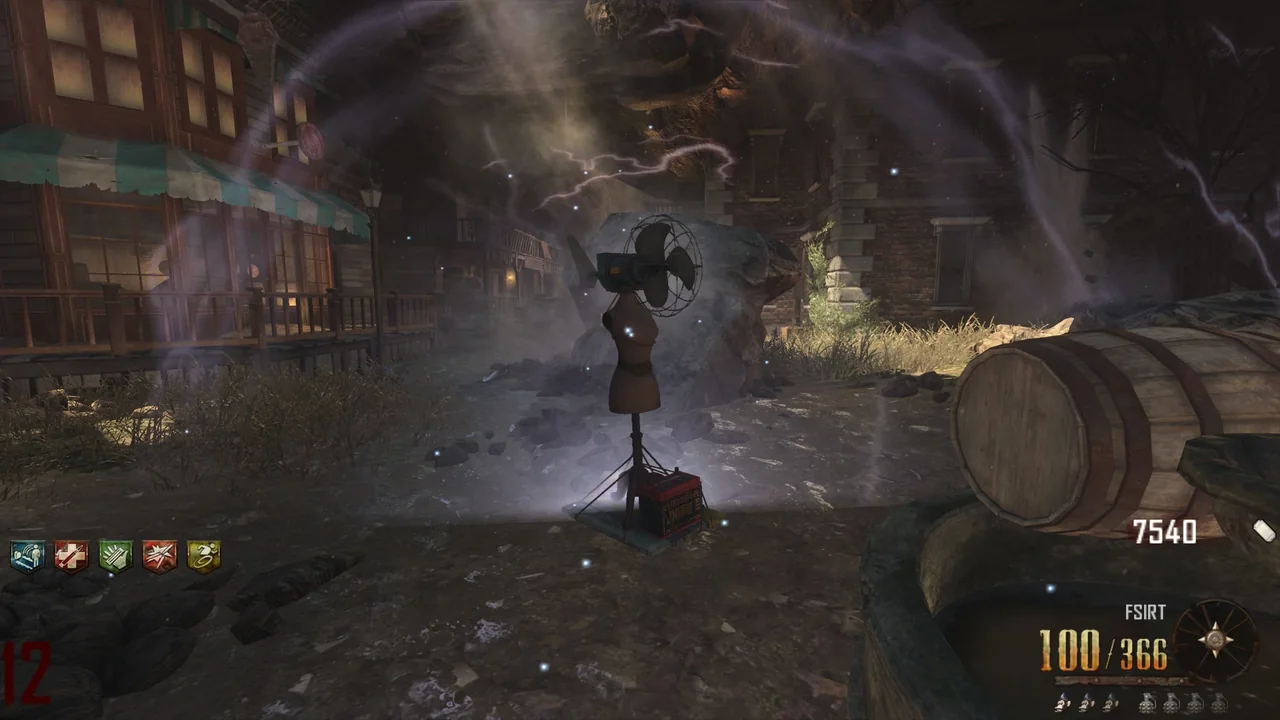 A Turbine set down and running in Buried, Call of Duty Black Ops II Zombies