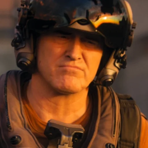 Lennox in his flight helmet during the opening cinematic, Carrier, Call of Duty Advanced Warfare Zombies
