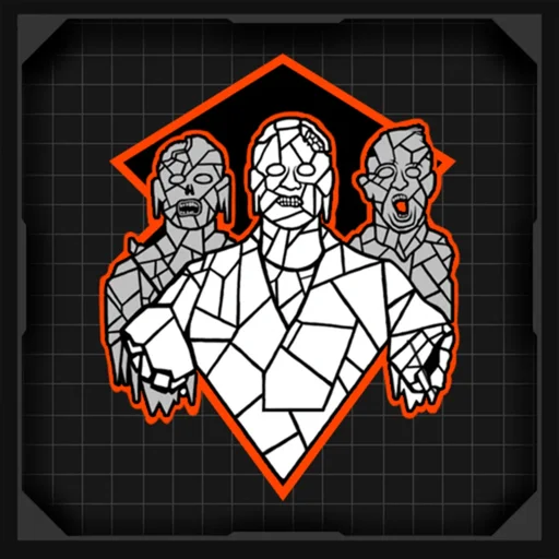 Breaking the Ice achievement icon, zombies shattered into shards, Classified, Call of Duty Black Ops 4 Zombies