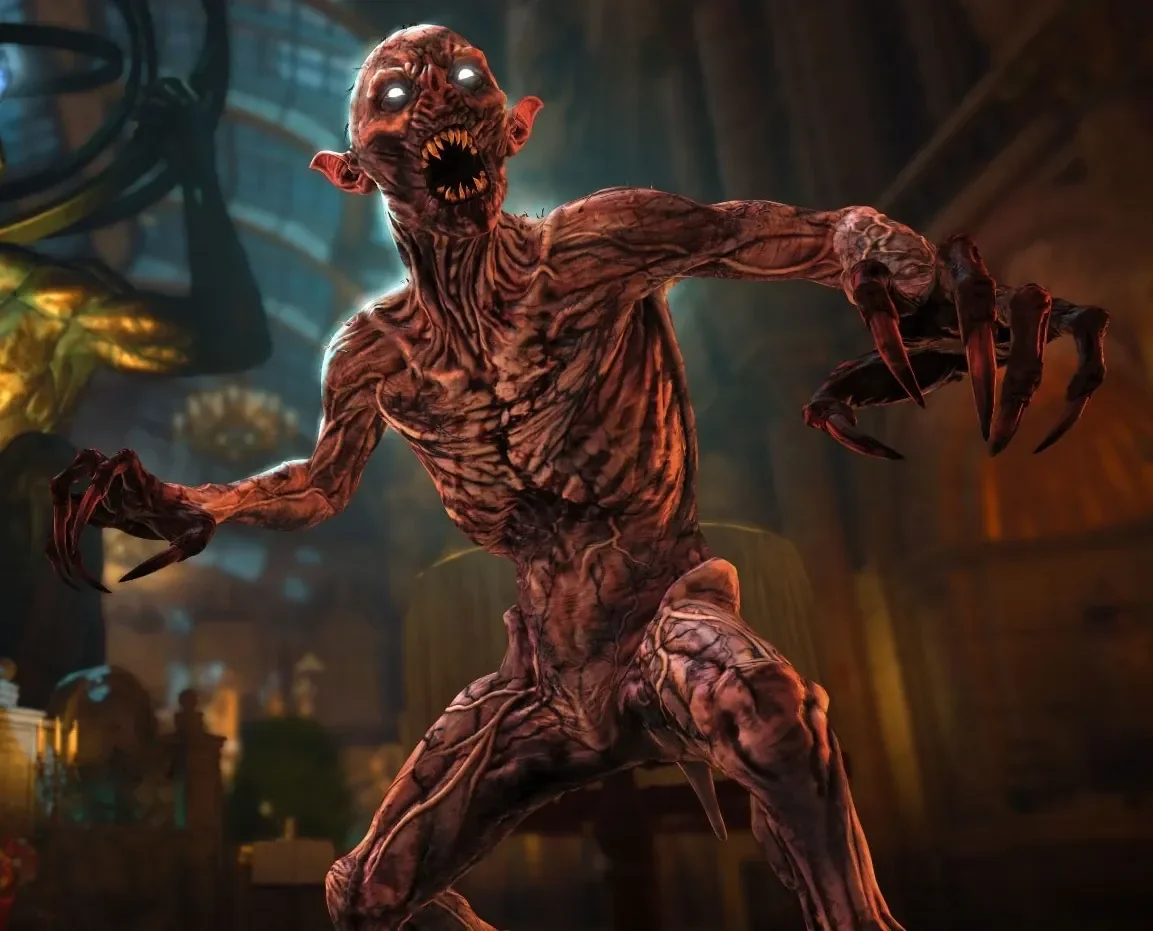 A Nosferatu crouching in the mansion, Dead of the Night, Call of Duty Black Ops 4 Zombies