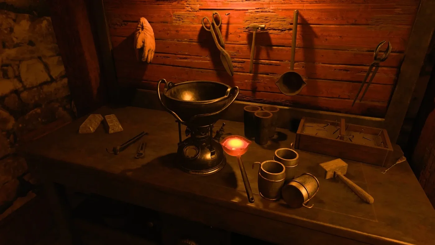 The Silver Melter crafting bench in the Wine Cellar, Dead of the Night, Call of Duty Black Ops 4 Zombies