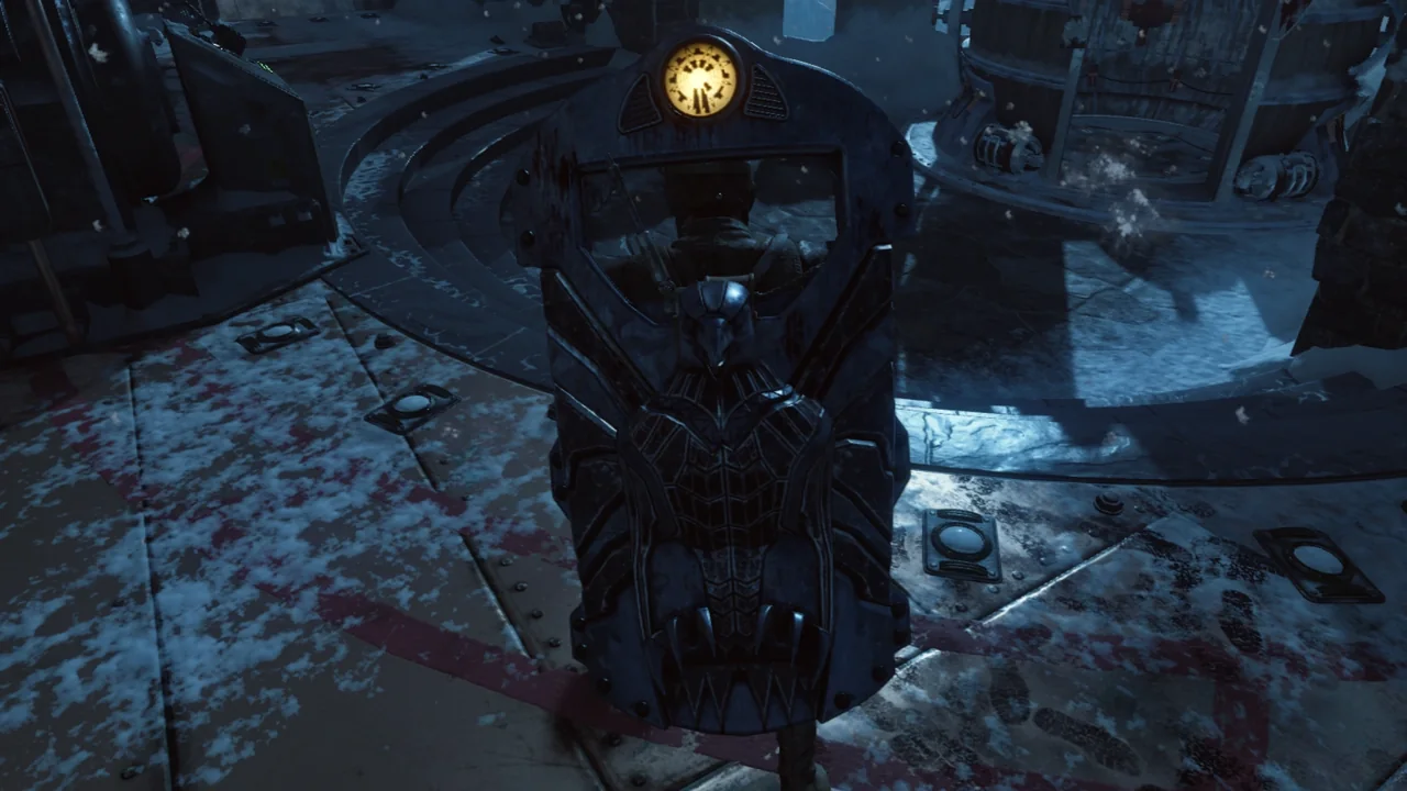 The Rocket Shield on a player's back, third-person view in Der Eisendrache, Call of Duty Black Ops III Zombies