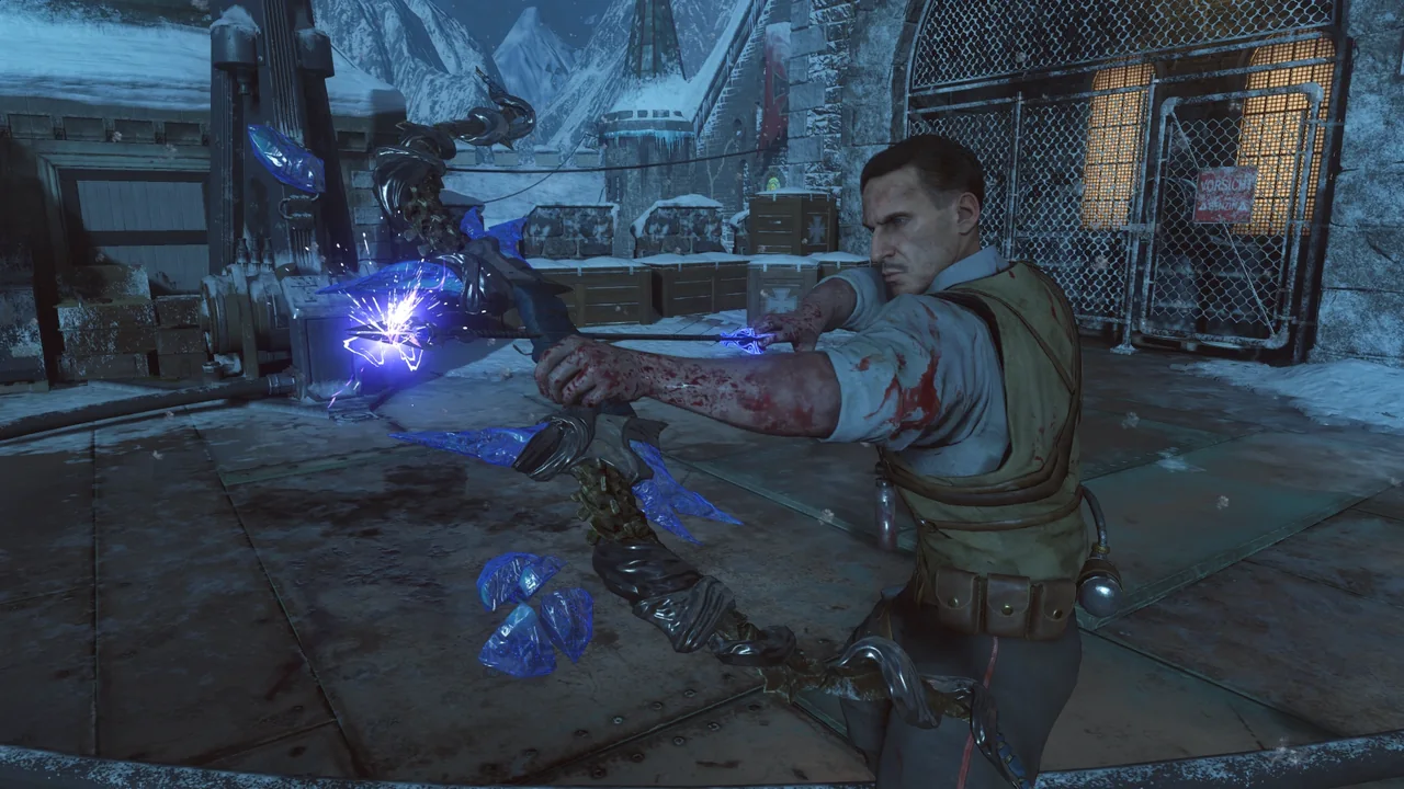 Richtofen holding the upgraded Storm Bow in Der Eisendrache, Call of Duty Black Ops III Zombies