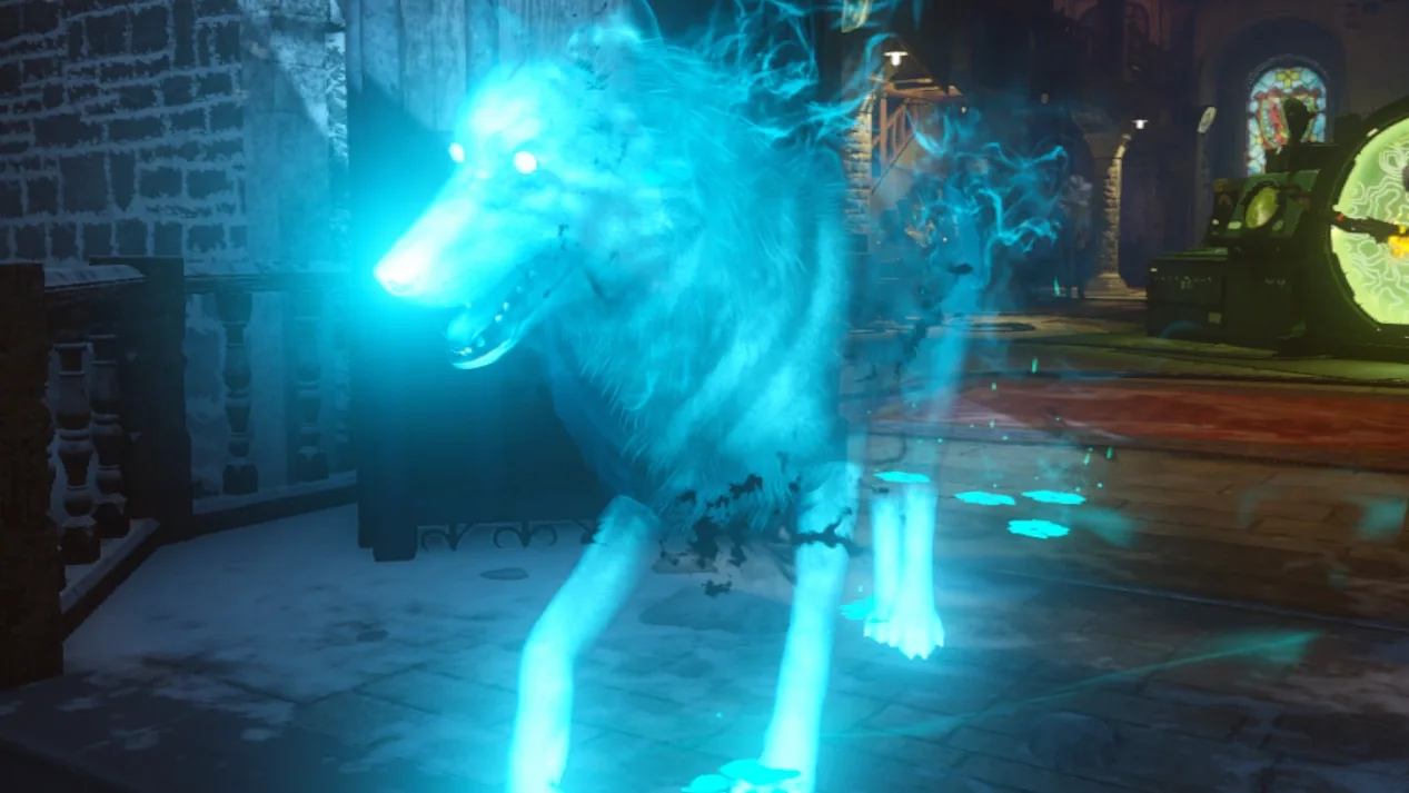 The spectral wolf of the Wolf Bow quest in Der Eisendrache, Call of Duty Black Ops III Zombies