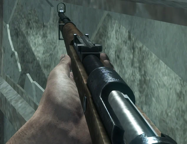 The Kar98k held in first person, Black Ops version, Call of Duty Black Ops Zombies