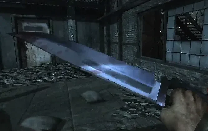 The Bowie Knife held in first person, Der Riese, Call of Duty World at War Zombies