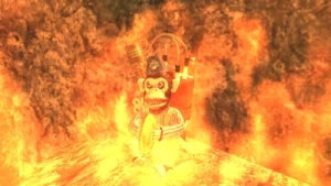 A Monkey Bomb in the flames of a furnace, Der Riese, Call of Duty World at War Zombies