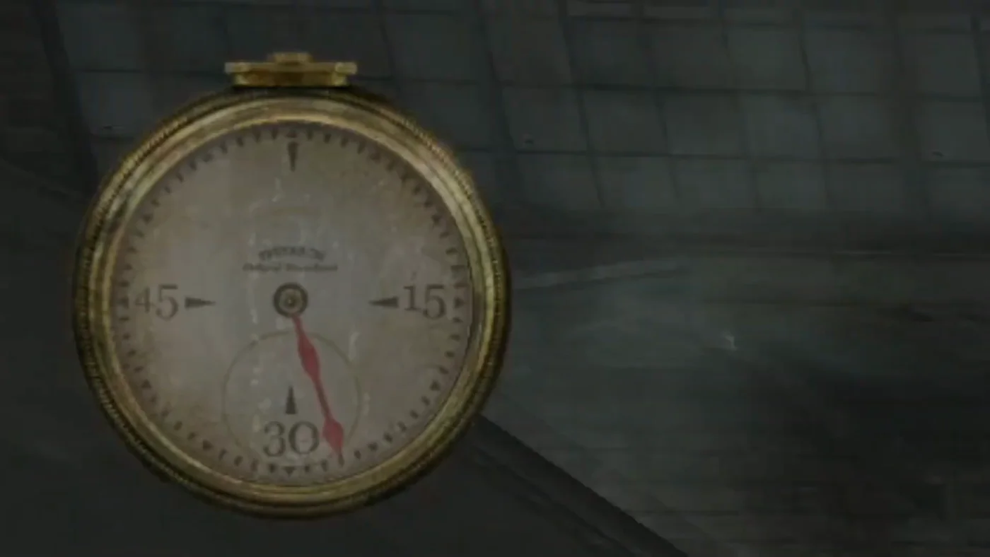 The pocket watch counting down the 30 seconds of a teleporter link, Der Riese, Call of Duty World at War Zombies