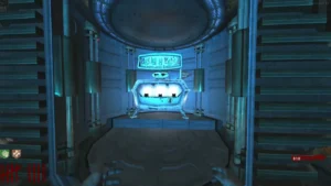 The Pack-a-Punch Machine open on the mainframe platform, Der Riese, Call of Duty World at War Zombies