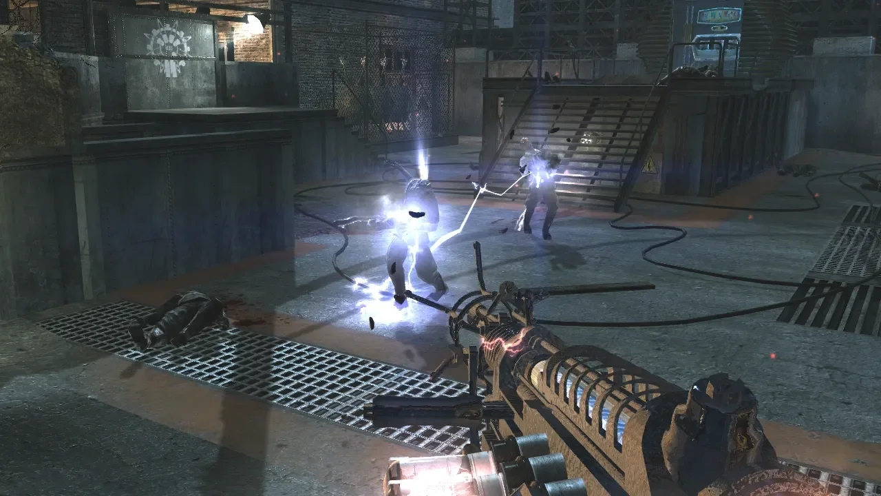 The Wunderwaffe DG-2 in the hands of a player, Der Riese, Call of Duty World at War Zombies