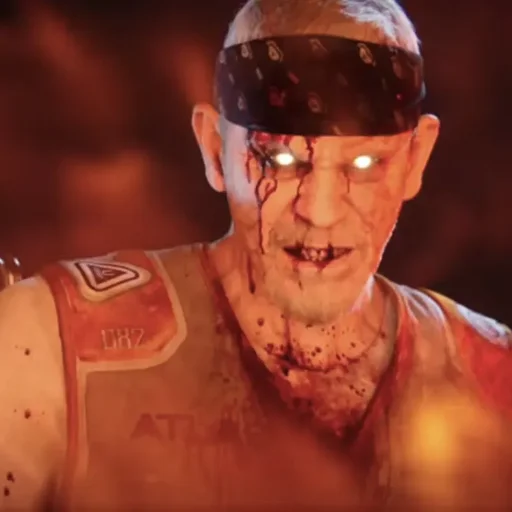 Zombified Oz standing in the flames, intro cinematic, Descent, Call of Duty Advanced Warfare Zombies