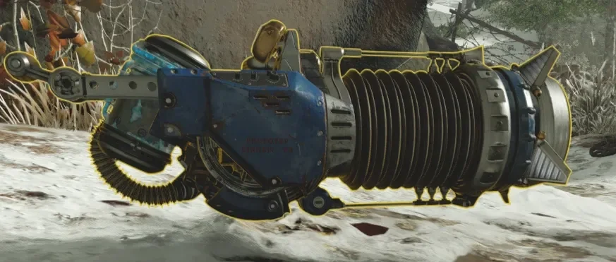 The D.I.E. Cryo-Emitter lying in the snow, Die Maschine, Call of Duty Black Ops Cold War Zombies
