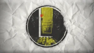 The art of the Entamaphobia achievement, a yellow door slightly open on a dark room, Die Maschine, Call of Duty Black Ops Cold War Zombies