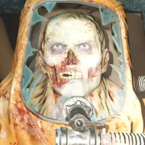 Orlov in his radiation suit, his face half rotten, after Der Wechsler, Die Maschine, Call of Duty Black Ops Cold War Zombies