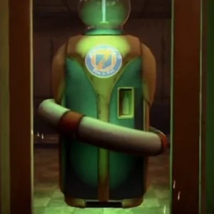The Who's Who machine inside its elevator in Die Rise, Call of Duty Black Ops II Zombies