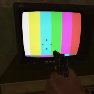 A television showing colour bars, one of the transmissions in Die Rise, Call of Duty Black Ops II Zombies