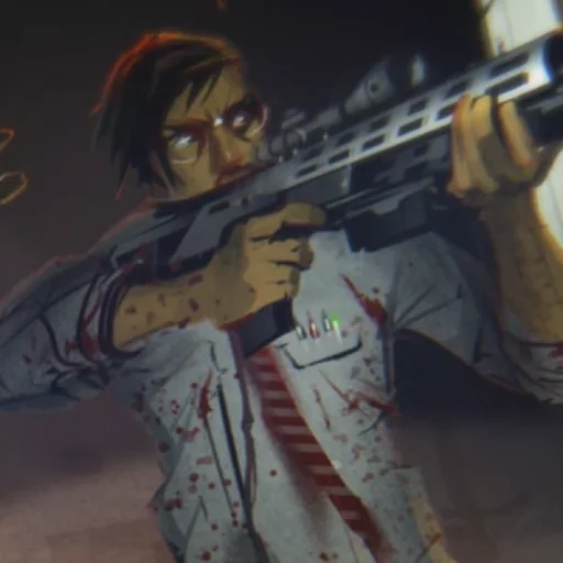 Marlton Johnson aiming his rifle, Die Rise intro cinematic, Call of Duty Black Ops II Zombies