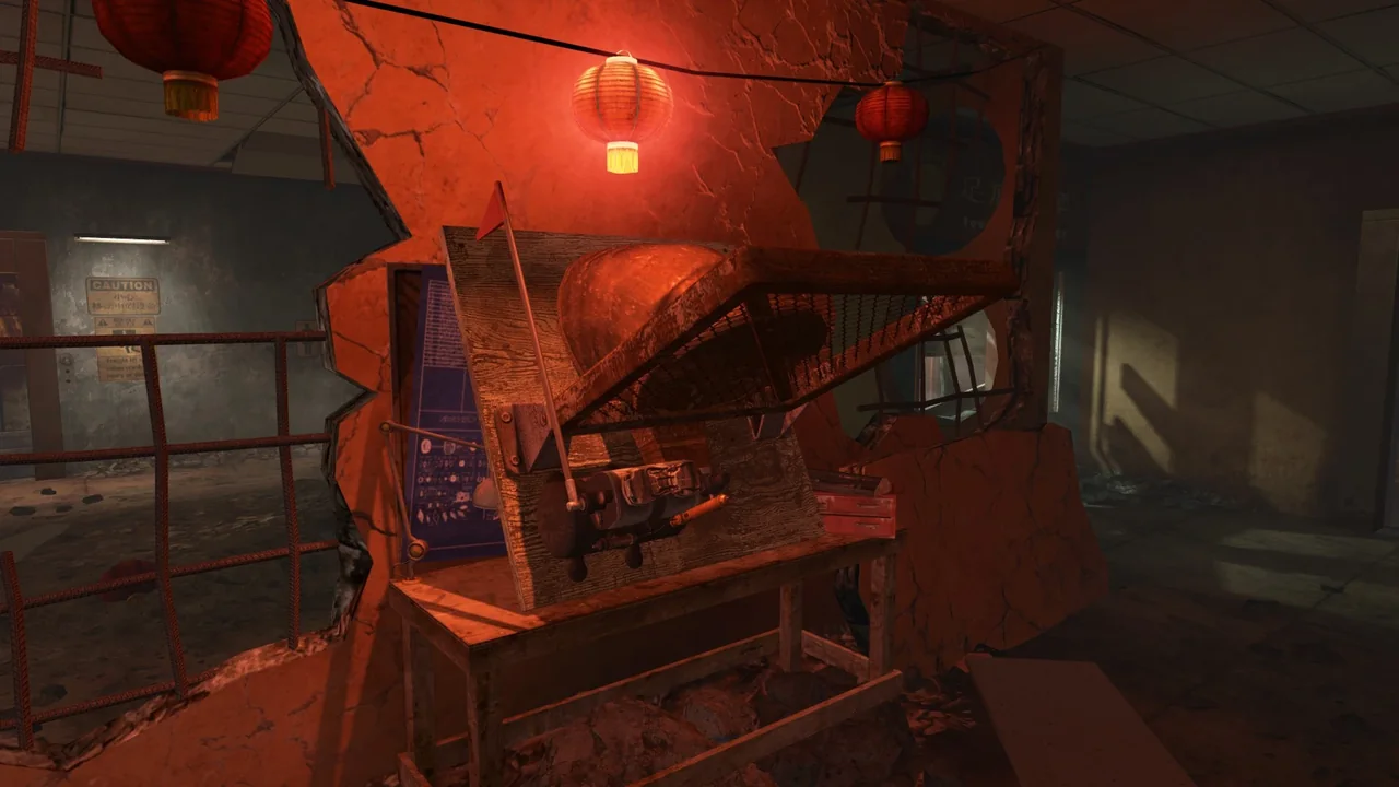 A Trample Steam set down under red lanterns in Die Rise, Call of Duty Black Ops II Zombies