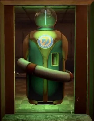 The Who's Who machine inside its elevator in Die Rise, Call of Duty Black Ops II Zombies