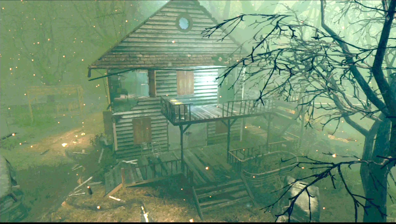 The farmhouse and its balcony at the Farm in Farm, Call of Duty Black Ops II Zombies