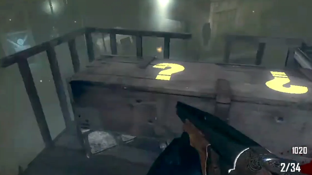The Mystery Box on the farmhouse balcony in Farm, Call of Duty Black Ops II Zombies